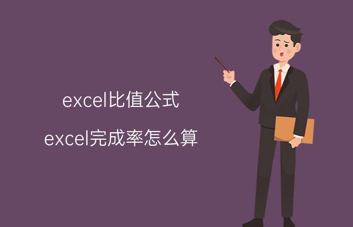 excel比值公式 excel完成率怎么算？